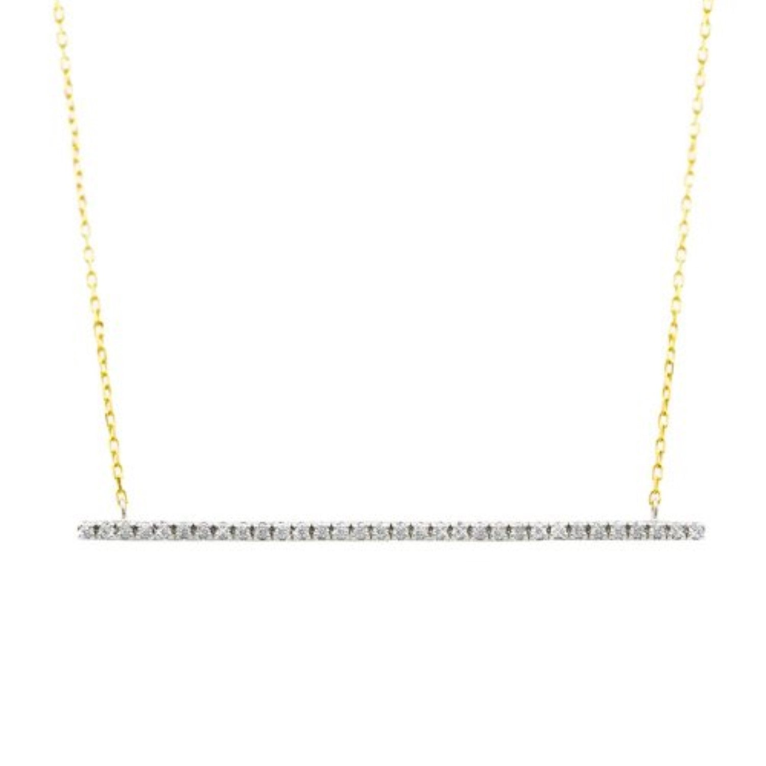 Diamond Long Bar Necklace