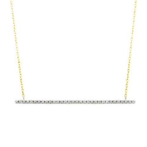 Diamond Long Bar Necklace