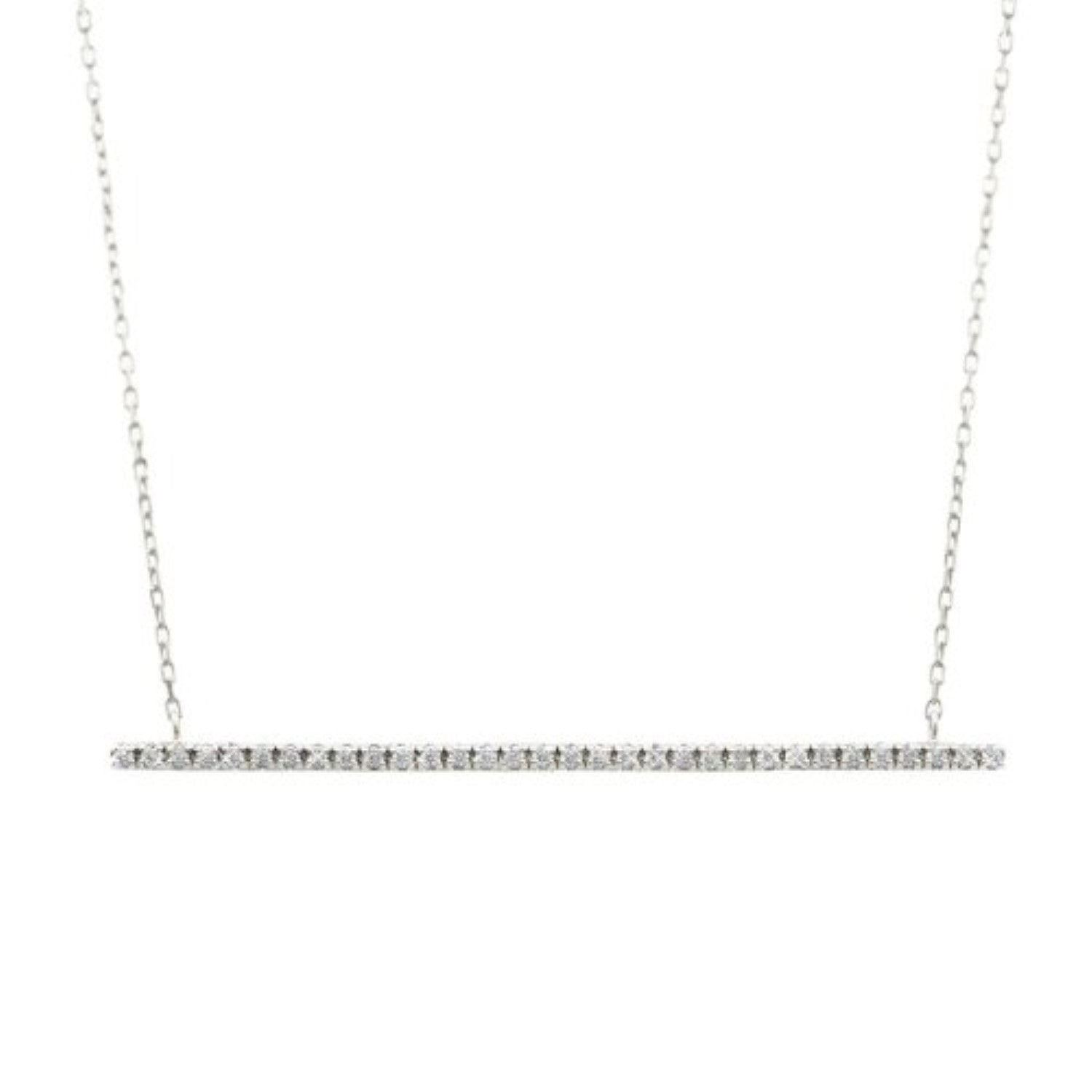Diamond Long Bar Necklace