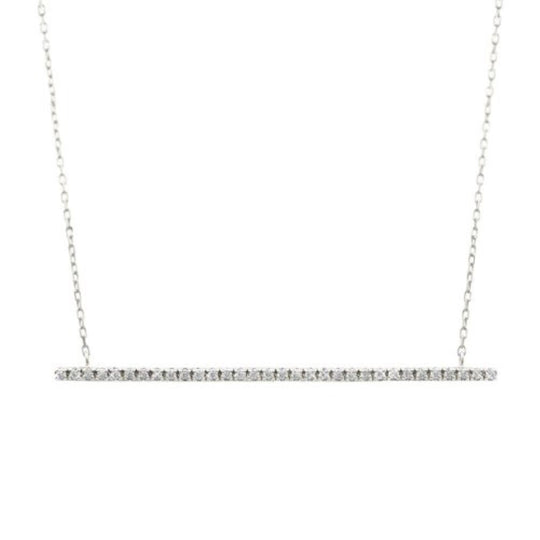 Diamond Long Bar Necklace