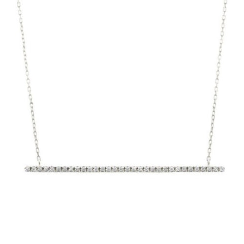 Diamond Long Bar Necklace