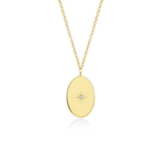 Gold & Diamond North Star Necklace