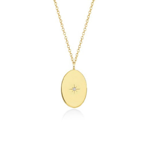 Gold & Diamond North Star Necklace