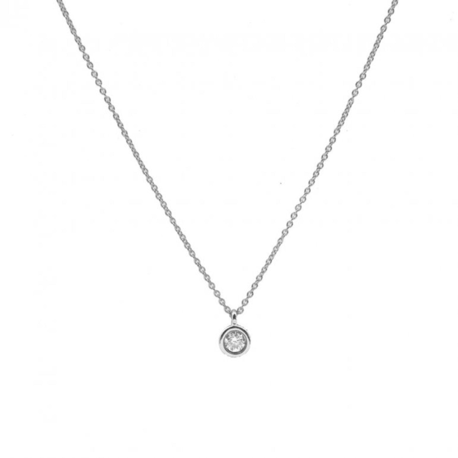 Diamond & Gold Bezel Necklace