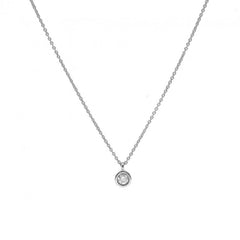 Diamond & Gold Bezel Necklace