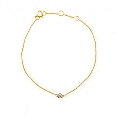 Gold & Diamond Bezel Bracelet