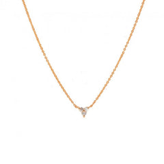 14K Gold & Diamond Tripod Necklace