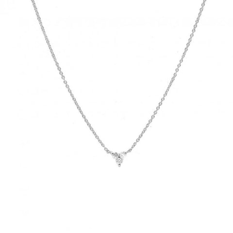 14K Gold & Diamond Tripod Necklace