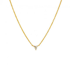 14K Gold & Diamond Tripod Necklace