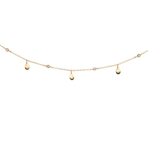 Oval Dewdrop & White Topaz Bracelet