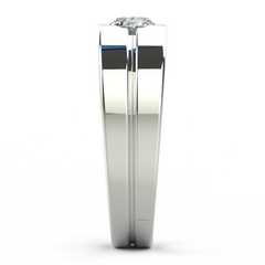 Smart Fancy Cut Diamond Brushed Wedding Ring For Men