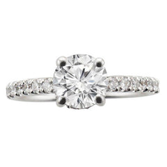 Elegant 1.00ct Diamond Engagement Ring with under Halo