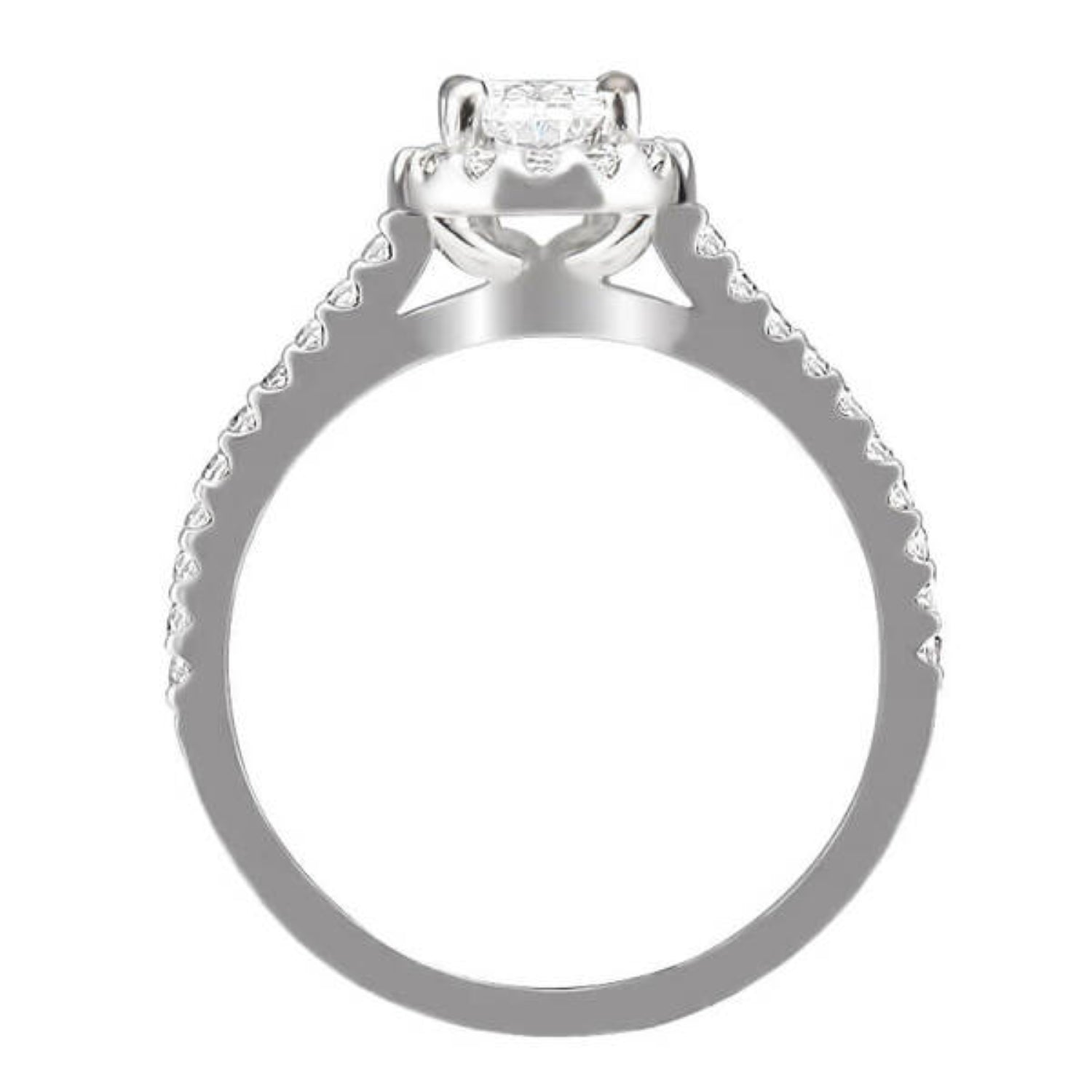 Stunning Oval Halo Diamond Engagement Ring