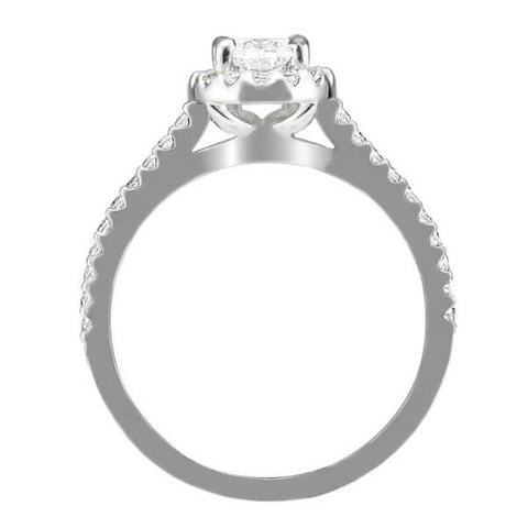 Stunning Oval Halo Diamond Engagement Ring
