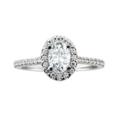 Stunning Oval Halo Diamond Engagement Ring