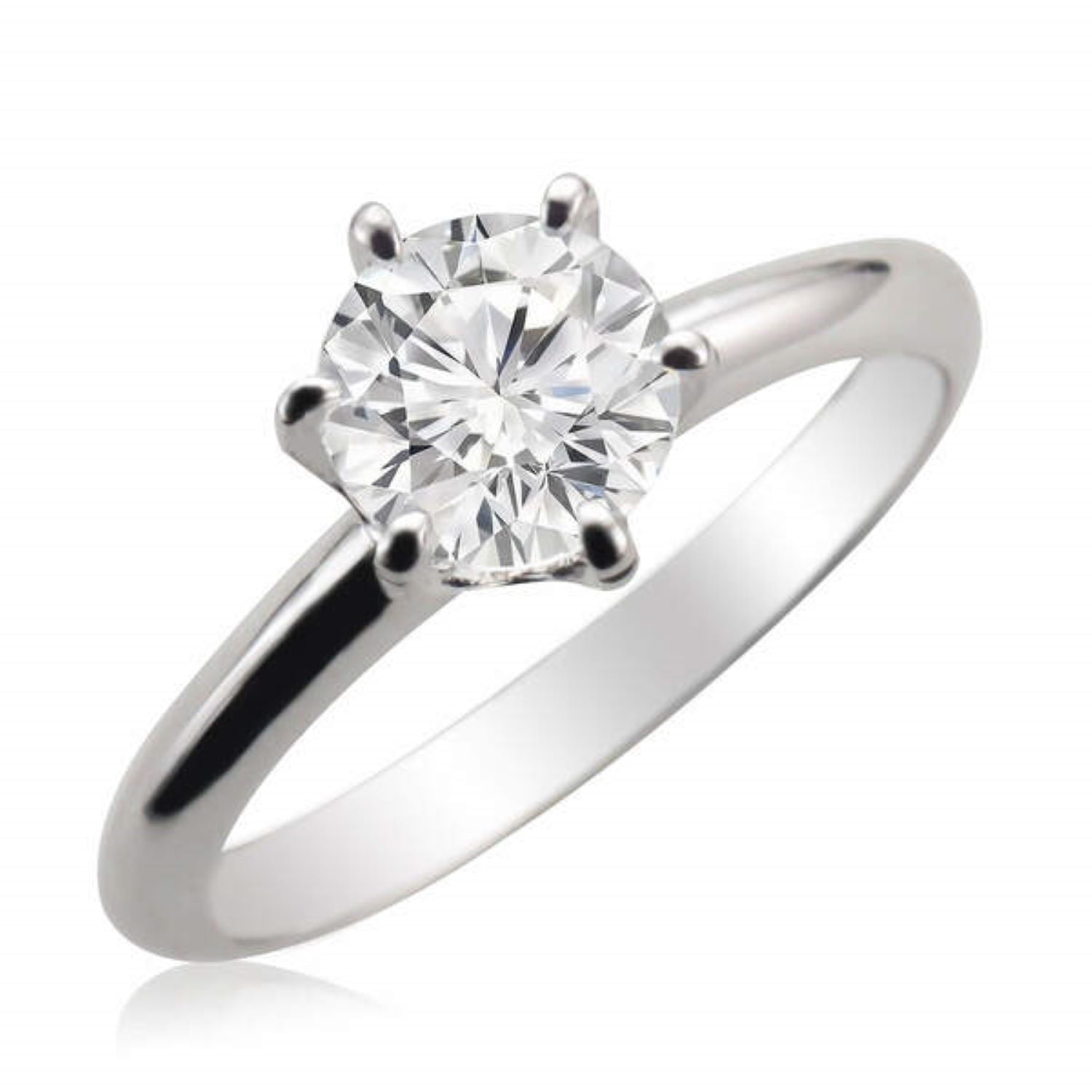 Elegantly Inspired 6 Prong Engagement Ring In 1.00ct