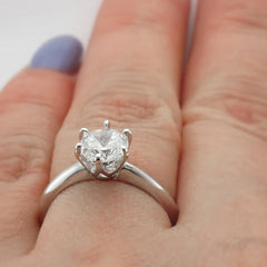 Elegantly Inspired 6 Prong Engagement Ring In 1.00ct