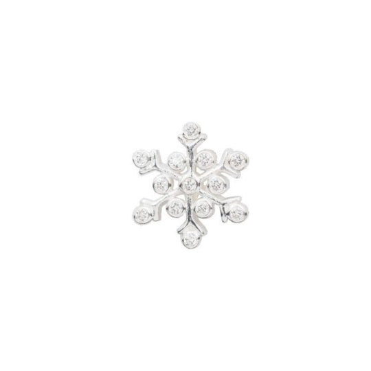 Silver CZ Assorted Snowflake Pendant