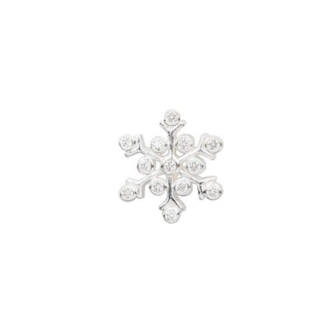 Silver CZ Assorted Snowflake Pendant