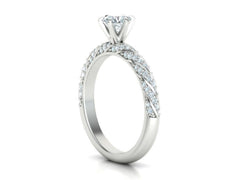 Stunning Solitaire Crown Center & Twisted Engagement Ring