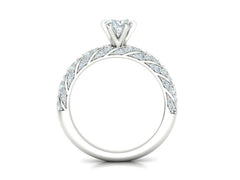 Stunning Solitaire Crown Center & Twisted Engagement Ring